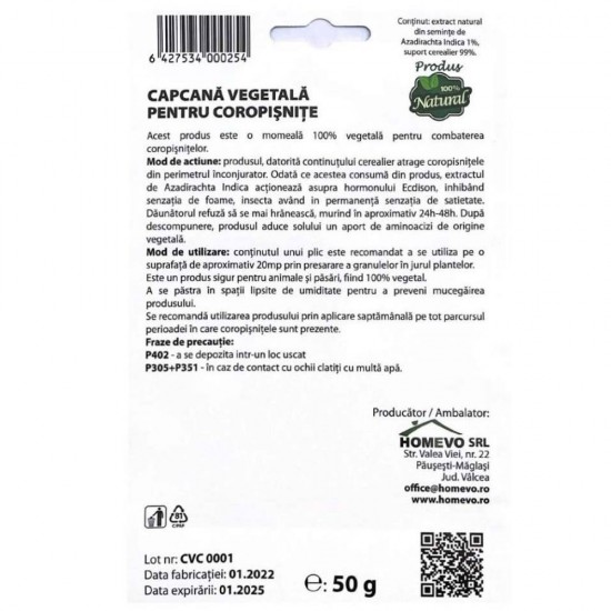 Homevo Capcana Vegetala pentru Coropisnite