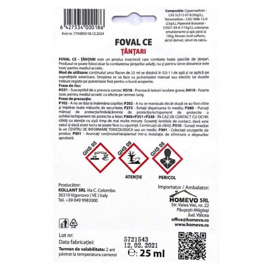 Insecticid Homevo Tantari