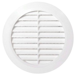 Karro Grila Aerisire Rotunda, Diametru 100 mm, Alb