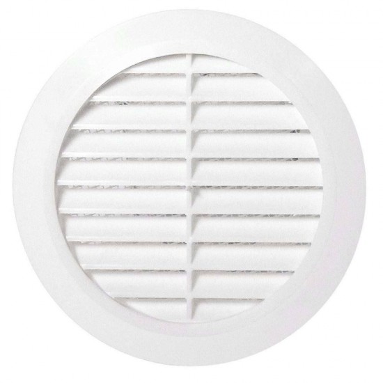 Karro Grila Aerisire Rotunda, Diametru 100 mm, Alb