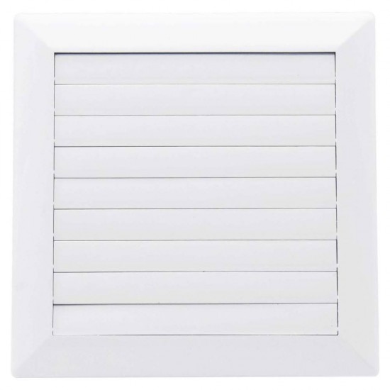 Karro Grila Aerisire cu Inchidere, 172mmx172mm, Diametru 125 mm, Alb