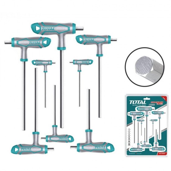Total - Set 8 Chei Imbus In T: 2-10mm, Cr-v (indus