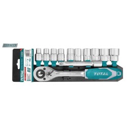 Total - Trusa De Chei Tubulare 1/2 Cu Antrenor 12 Piese (industrial)