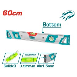 Total - Nivela Magnetica Cu Bula - 60cm - Precizie