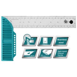 Total - Echer Din Otel Inoxidabil - 300mm