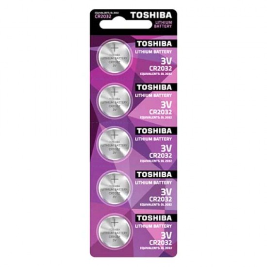 Baterii TOSHIBA ALCALINE CR 2032, 5 Buc/Set