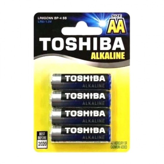 Baterii TOSHIBA ALCALINE LR06, 4 Buc/Set, Ambalat in Blister