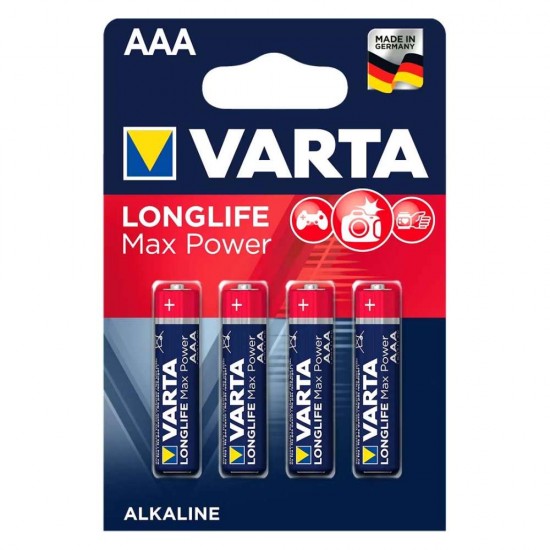 Baterii VARTA ALCALINE MAXTECH LR03, 4 Buc/Set, Ambalat in Blister