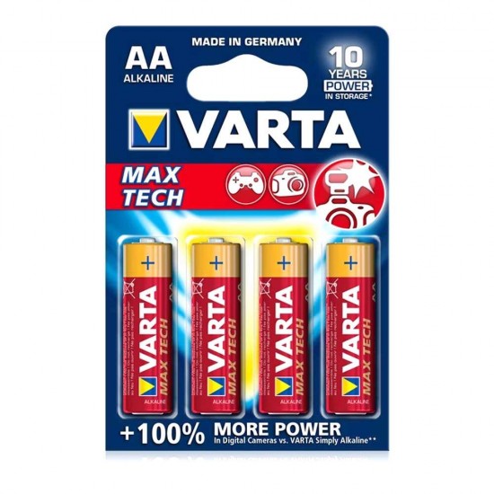 Baterii VARTA ALCALINE MAXTECH LR06, 4 Buc/Set, Ambalat in Blister