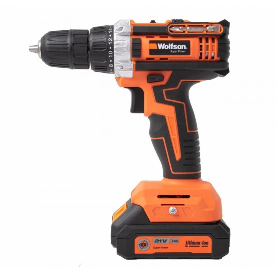 Wolfson - Masina De Gaurit Cu Acumulator 21v-2.0ah Li-ion (2 Acumulatori)