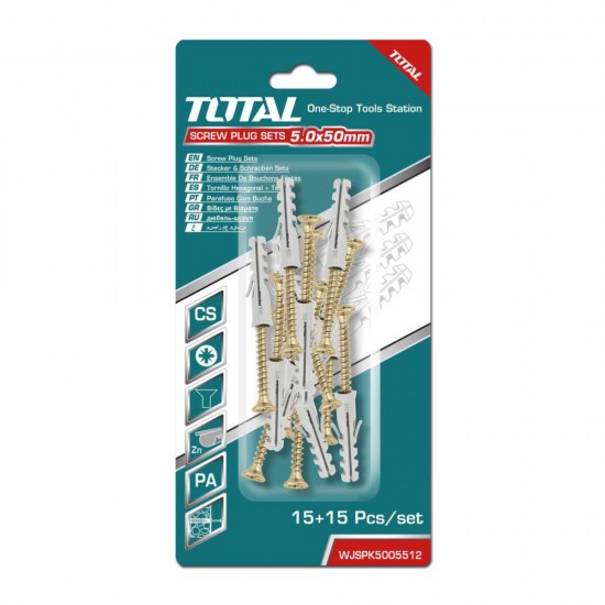 Total - Set Dibluri Cu Suruburi - 10 Buc - St5.0x5