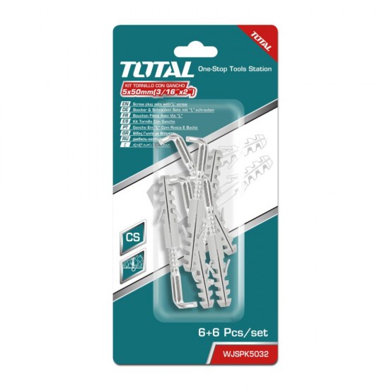 Total - Set Dibluri Cu Suruburi Tip L - 6buc