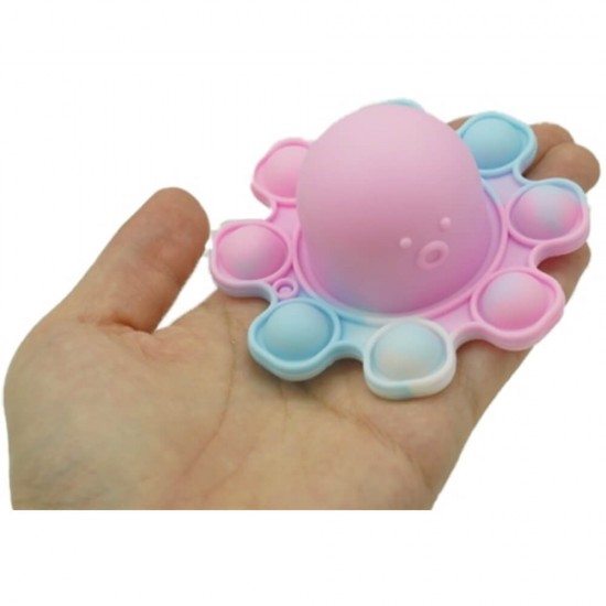 Jucarie Pop It Now & Flip It, Caracatita Reversibila, Silicon Multicolor