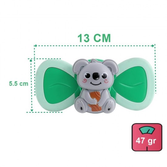 Spinner pentru Copii, Koala, 2 Laturi, Silicon Verde