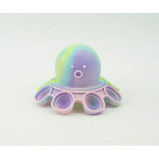 Jucarie Pop It Now & Flip It, Caracatita Reversibila, Silicon Multicolor