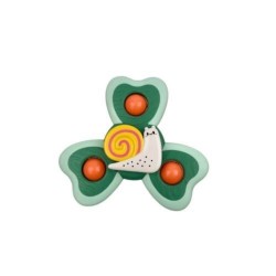 Spinner pentru Copii, Melc, 3 Laturi, Silicon Verde