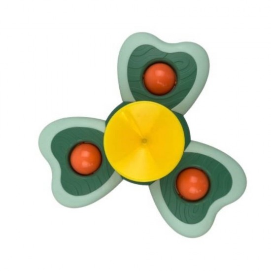 Spinner pentru Copii, Melc, 3 Laturi, Silicon Verde