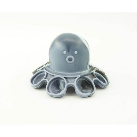 Jucarie Pop It Now & Flip It, Caracatita Reversibila, Silicon Alb/Negru