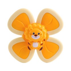 Spinner pentru Copii, Leu, 4 Laturi, Silicon Galben