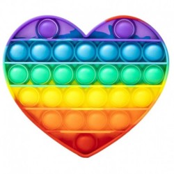Jucarie Pop It Now & Flip It, Inima, Silicon Multicolor