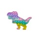 Jucarie Pop It Now & Flip It, Push Bubble Dinozaur, Silicon Multicolor