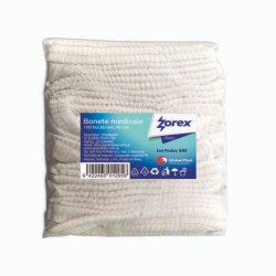 Set 100 Bonete cu Elastic Zorex Clasic, Albe, Diametru 46 cm, Bonete Netesute, Boneta cu Elastic, Bonete Cabinete, Bonete Saloane, Bonete Laborator, Bonete Bucatarie, Bonete Curatenie, Set Bonete, Bonete de Par