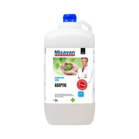 Gel Dezinfectant de Maini Dr.Stephan Aseptic, 5L, Minim 70 % Alcool, Dezifectant Maini, Solutie Dezifectanta Maini, Produse Igiena, Gel Antibacterian, Gel Dezinfectant pentru Maini, Geluri Antibacteriene, Geluri Dezinfectante