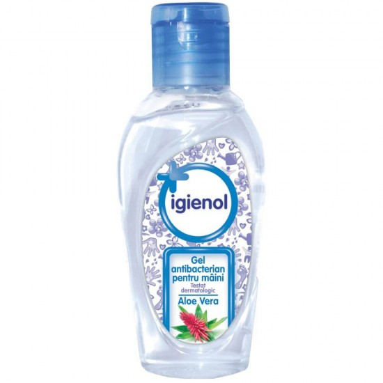 Gel de Maini Dezinfectant Antibacterian Igienol, 60 ml, Aloe Vera, Gel Antibacterian 60 ml, Igienol Gel Dezinfectant pentru Maini 60 ml, Igeinol Geluri Antibacteriene, Geluri Dezinfectante, Geluri pentru Dezinfectarea Mainilor