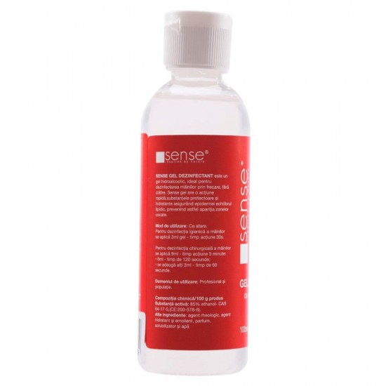 Gel de Maini Dezinfectant Antibacterian SENSE, 100 ml, Gel Antibacterian 100 ml, Gel Dezinfectant pentru Maini 100 ml, Geluri Antibacteriene, Geluri Dezinfectante, Geluri pentru Dezinfectarea Mainilor, Geluri pentru Curatarea Mainilor