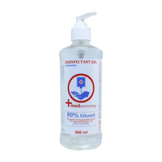 Dezinfectant Gel de Maini Med Technology, 500 ml, 80% Etanol, Dezinfectant Gel pentru Maini, Gel Dezinfectant pentru Maini, Gel Dezinfectant de Maini, Solutie Dezinfectanta, Solutii Dezinfectante, Geluri Dezinfectante, Gel Dezinfectare