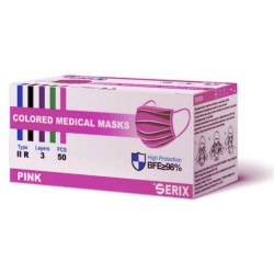 Set 50 Masti Medicale Serix, Tip 2R, 3 Straturi, de Unica Folosinta, Roz Set 50 Masti Medicale Serix, Tip 2R, 3 Straturi, de Unica Folosinta, Roz
