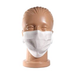 Set 10 Masti Textile de Protectie Reutilizabile, Polipropilena Netesuta in 2 Straturi, 8x19 cm, Culoare Alba, Prindere cu Elastic, Masti Protectie Reutilizabile, Masca Textila de Protectie, Masti de Protectie Respiratorie Reutilizabile