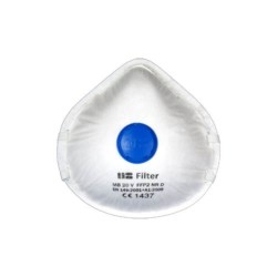 Set 15 Masti Protectie cu Supapa Sentosa, Supapa Tip Cupa, Alb si Albastru, Masti de Protectie cu Supapa, Masti Protectie Sentosa, Masca Protectie, Masti de Protectie Faciala, Masca Protectie Respiratorie cu Supapa