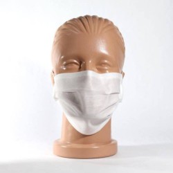 Set 10 Masti Textile Reutilizabile, Polipropilena Netesuta in 2 Straturi, 8x19 cm, Culoare Alba, Prindere cu Elastic, Masti Protectie Reutilizabile, Masca Textila de Protectie, Masti de Protectie Respiratorie Reutilizabile