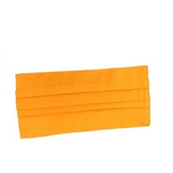 Masca de Protectie Reutilizabila din Bumbac, 3 Straturi, Dimensiuni 8x19 cm, Culoare Portocalie, 1 Buc/Set, Prindere cu Elastic, Masti Protectie Reutilizabile, Masti de Protectie Respiratorie Reutilizabile, Masti din Bumbac Reutilizabile