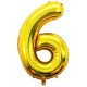 Balon Cifra 6, 1 m, Auriu, Balon Cifra 6, Baloane Cifra 6, Baloane Cifre, Baloane Figurine, Balon Figurina Cifra, Baloane, Balon Folie, Baloane Heliu, Baloane Petrecere, Baloane Petrecere Cifre, Baloane Decor