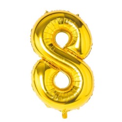 Balon Cifra 8, 1 m, Auriu, Balon Cifra 8, Baloane Cifra 8, Baloane Cifre, Baloane Figurine, Balon Figurina Cifra, Baloane, Balon Folie, Baloane Heliu, Baloane Petrecere, Baloane Petrecere Cifre, Baloane Decor