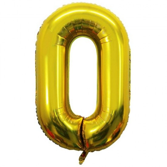 Balon Cifra 0, 66 cm, Auriu, Balon Cifra 0, Baloane Cifra 0, Baloane Cifre, Baloane Figurine, Balon Figurina Cifra, Baloane, Balon Folie, Baloane Heliu, Baloane Petrecere, Baloane Petrecere Cifre, Baloane Decor