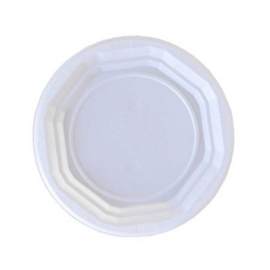 Farfurii din Plastic Alabala, Diametru 21 cm, 20 Buc/Set, Culoare Alba, Farfurii Unica Folosinta pentru Catering, Farfurii Plate din Plastic, Farfurii Plastic de Unica Folosinta, Farfurii pentru Catering, Farfurii pentru Aperitive