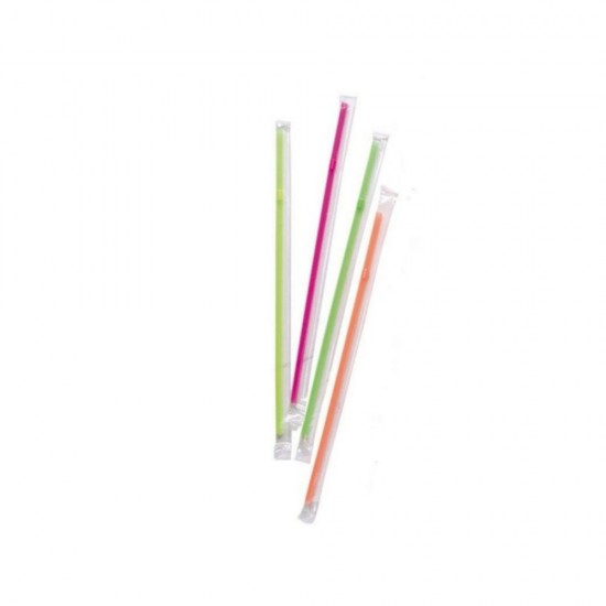 Paie Flexibile Jumbo, Ambalate Individual, 7x235 mm, 1000 Buc/Set, Diverse Culori, Paie din Plastic, Paie Catering, Paie pentru Petreceri, Paie din Plastic Simple, Accesorii pentru Bar, Accesorii pentru Petreceri, Paie din Plastic Flexibile