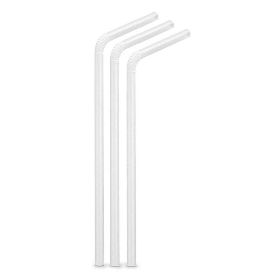 Paie Flexibile din Plastic, 240x5mm, 1000 Buc/Set, Albe, Paie din Plastic, Paie Catering, Paie pentru Petreceri, Paie din Plastic Simple, Accesorii pentru Bar, Accesorii pentru Petreceri, Paie din Plastic Flexibile, Paie Flexibile pentru Bauturi