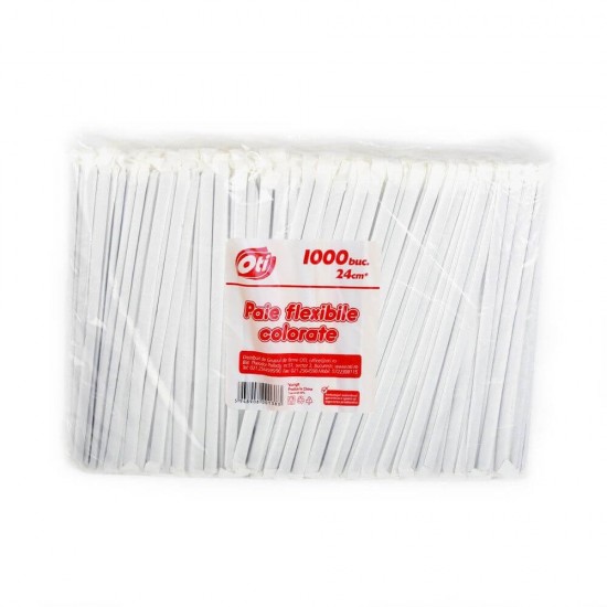  Paie Flexibile din Plastic OTI, 240x5 mm,1000 Buc/Set, Ambalate Individual, Multicolor Fluorescente, Set Paie Flexibile, Paie din Plastic Flexibile, Paie Flexibile Colorate, Paie din Plastic, Paie Catering, Paie pentru Petreceri, Accesorii pentru Bar