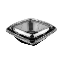 Set 50 Caserole Patrate cu Capac, 1000 g, Plastic Negru Set 50 Caserole Patrate cu Capac, 1000 g, Plastic Negru