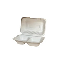 Set 50 Caserole Bicompartimentate Biodegradabile, 230x160x75 mm, Trestie de Zahar Set 50 Caserole Bicompartimentate Biodegradabile, 230x160x75 mm, Trestie de Zahar