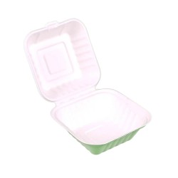 Set 50 Caserole Biodegradabile pentru Hamburger, 145x145x50 mm, Trestie de Zahar Set 50 Caserole Biodegradabile pentru Hamburger, 145x145x50 mm, Trestie de Zahar