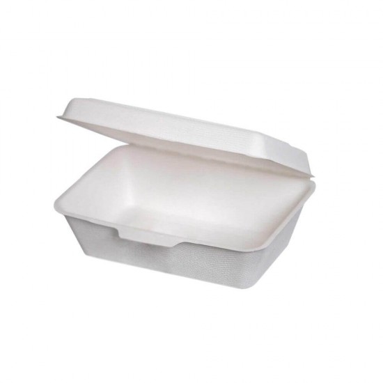 Cutie Meniu Biodegradabila, 600 ml, 50 Buc/Set, Trestie de Zahar, Cutie Meniu Biodegradabila din Trestie de Zahar, Cutie Meniu Biodegradabila, Cutie Reciclabila Meniu, Cutii Meniu Biodegradabile de Unica Folosinta