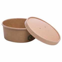 Boluri Biodegradabile Kraft Natur din Carton si PLA, Capacitate 600 ml, 60 Buc/Set - Boluri Ecologice Boluri Biodegradabile Kraft Natur din Carton si PLA, Capacitate 600 ml, 60 Buc/Set - Boluri Ecologice