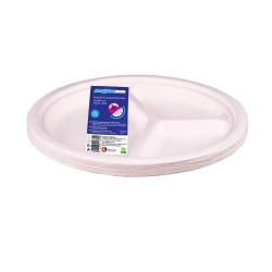 Set 10 Farfurii Biodegradabile Alabala, 25 cm, Trestie de Zahar, 3 Compartimente, Farfurie Biodegradabila din Trestie de Zahar, Farfurie Rotunda Biodegradabila, Farfurii Biodegradabile de Unica Folosinta Set 10 Farfurii Biodegradabile Alabala, 25 cm, Trestie de Zahar, 3 Compartimente, Farfurie Biodegradabila din Trestie de Zahar, Farfurie Rotunda Biodegradabila, Farfurii Biodegradabile de Unica Folosinta