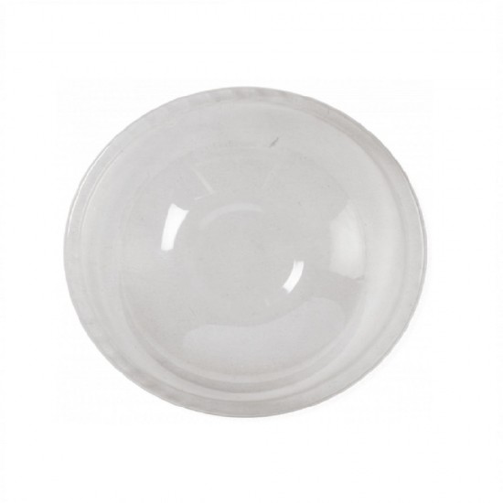 Capace Biodegradabile , Ø 96 mm, 50 Buc/Set, Capace din PLA Transparente Tip Cupola cu Gaura - Capace Ecologice
