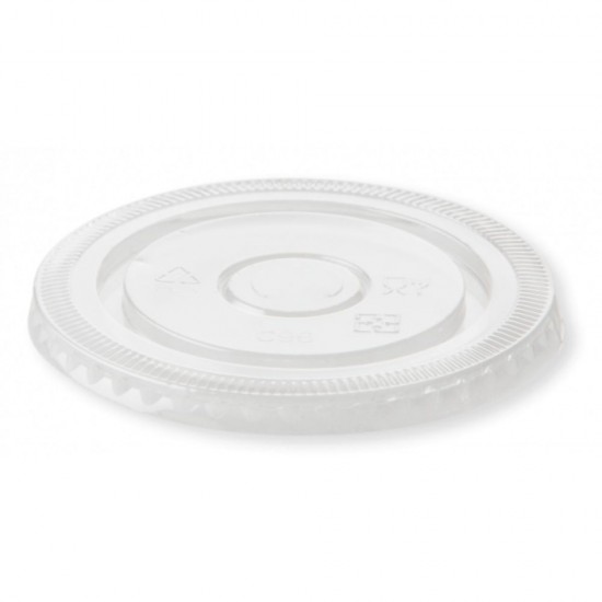 Capace Biodegradabile, Ø 95mm, 50 Buc/Set, Capace Transparente Plate cu Gaura din PLA - Capace Ecologice